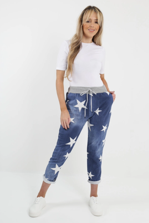 MB Cotton Printed Stars Pants | RU GALLERY & BOUTIQUE